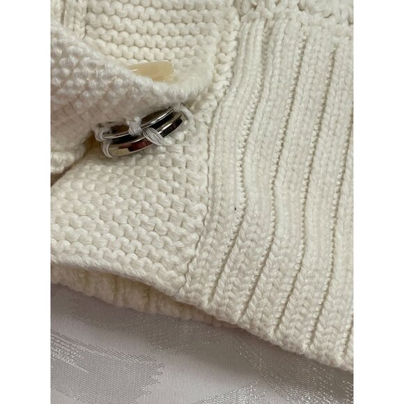 Tommy Hilfiger girls Lg Cardigan Sweater Popcorn Knit cream color Snap buttons - Picture 2 of 6